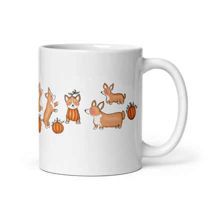 Pumpkins & Pups Corgi Mug