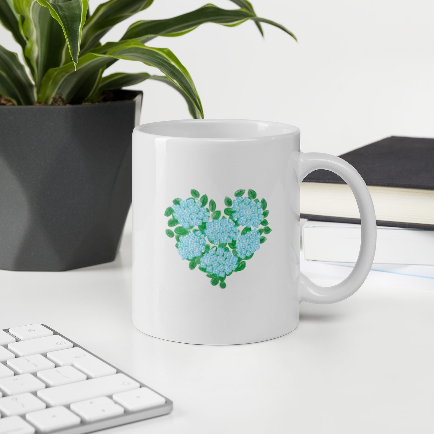 Hydrangea Healing Heart Mug